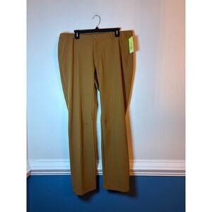 All in Motion Travel Trouser Mens 40x32 Brown NWT Secure Zipper Pockets